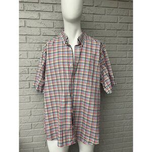 Duluth Multicolored Checked Short Sleeve Men's Shirt Size 2XL